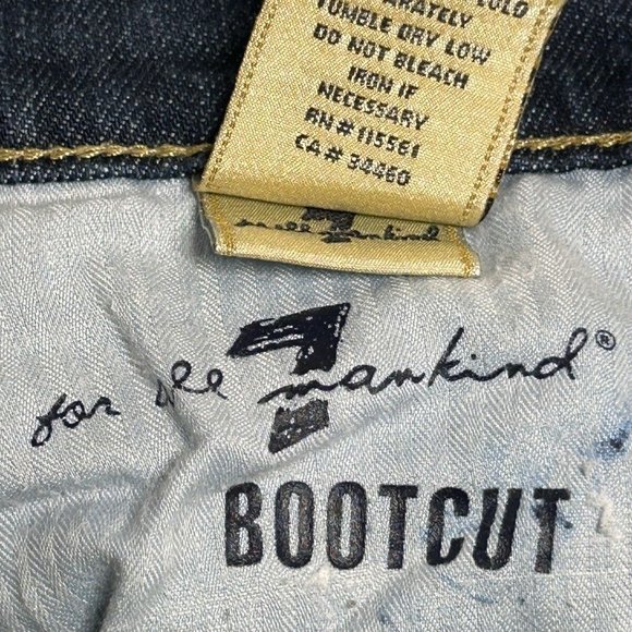 7 For All Mankind Jeans Women's 30 Blue Medium Wash Boot Cut Jeans - Picture 3 of 11